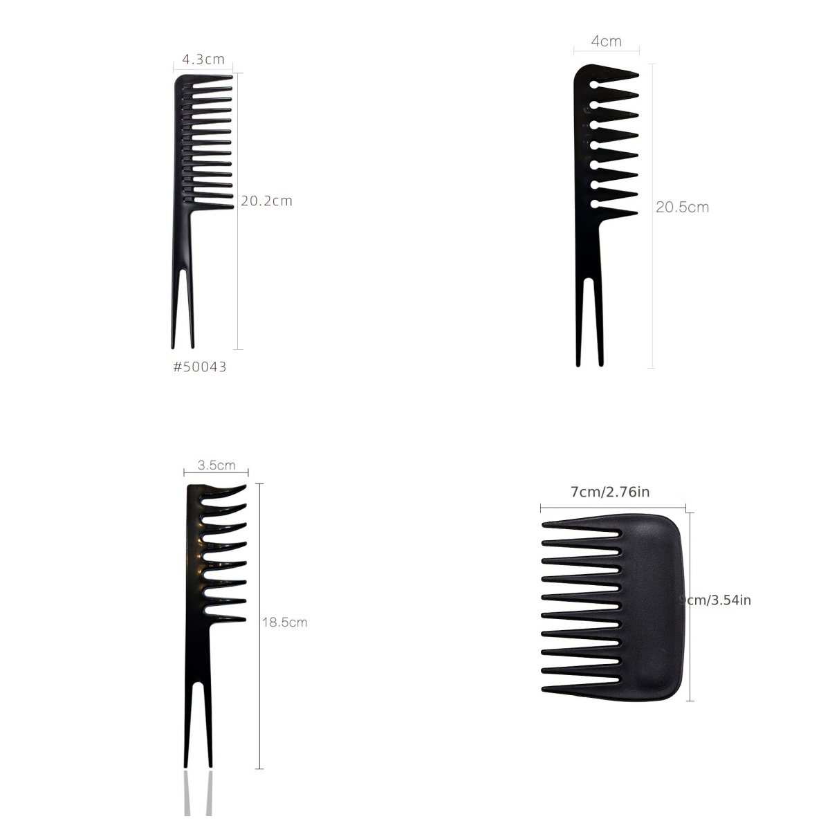 Hair Care Wavy Hair - Geniş Dişli Kıvırcık Saçlar İçin 1/2/3/4