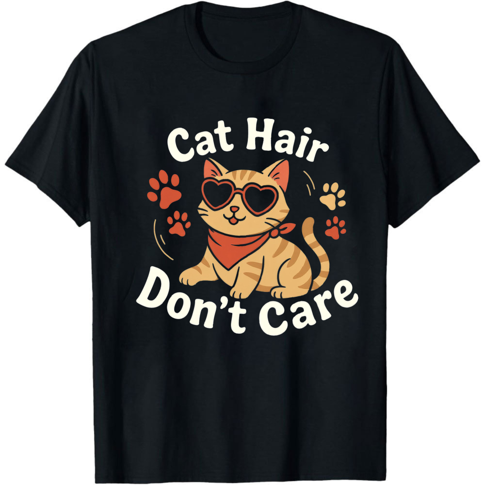 Hair Care Orange - Kedi Tüyü Umurumda Değil Grafik Baskılı
