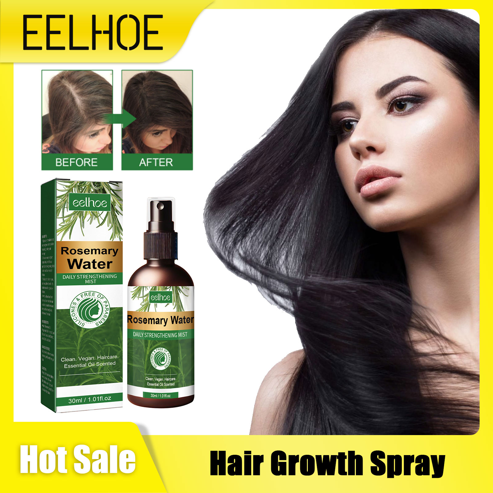 Hair Care For Hair Growth - Saçlar için Biberiye Spreyi Besleyici Saç